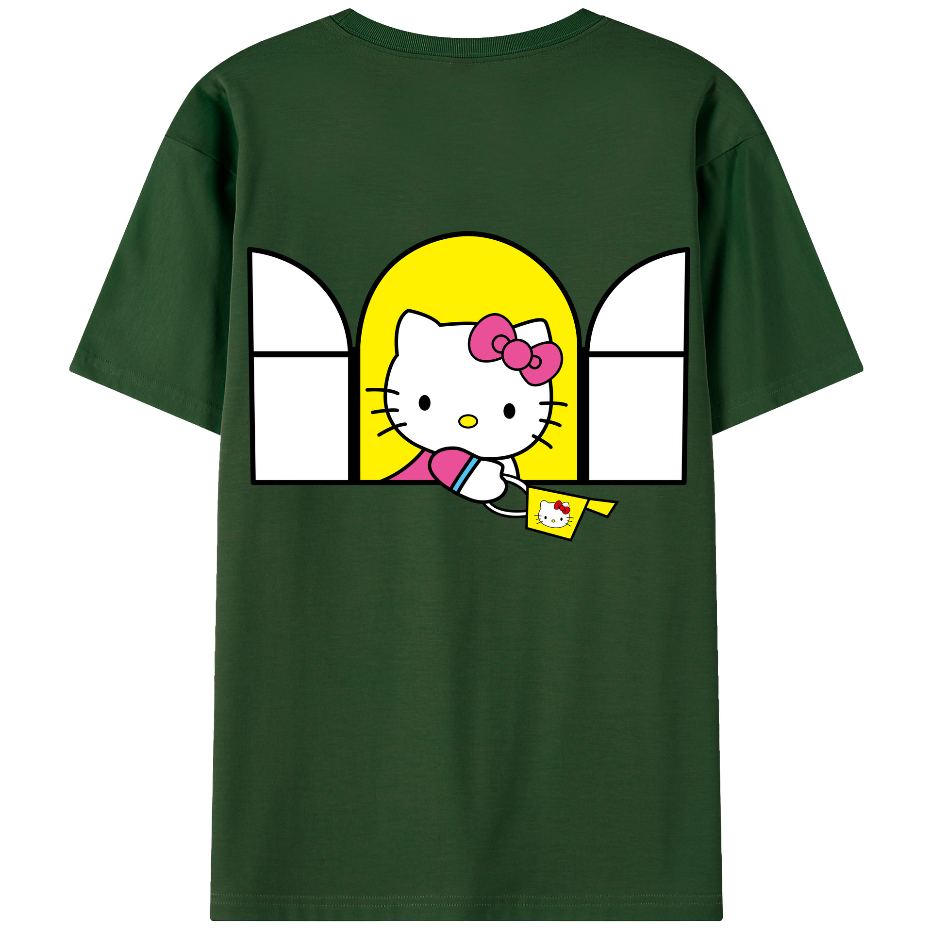 （画像用） Hello Kitty ハローキティ 綿100％半袖Tシャツ（背面プリント）